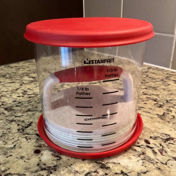 Starfrit Hamburger Patty Maker with 8 Discs and Airtight Lid - Picture 7 of 9